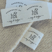 Ruban Gros-grain  Script Handmade by Custom logo cut and sew 