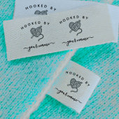 Ruban Gros-grain  Script Hooked by Custom cut and sew crochet