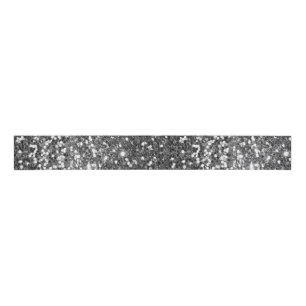 Ruban Gros-grain Séquence parties scintillant Argent Faux