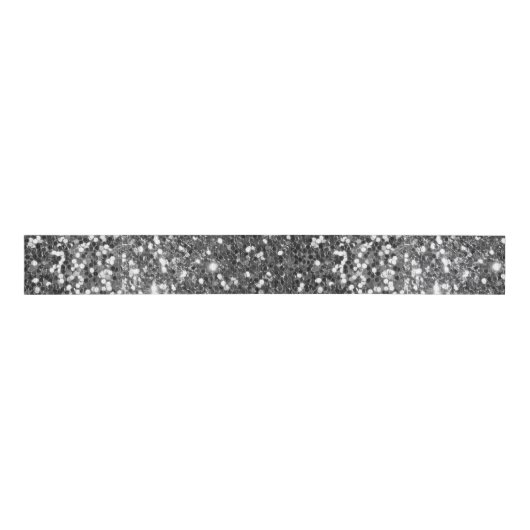 Ruban Gros-grain Séquence parties scintillant Argent Faux (Devant)