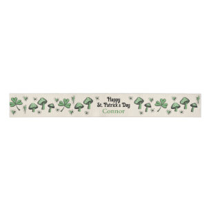 Ruban Gros-grain Shamrock vert neutre pour les femmes Coeur et cham