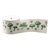 Ruban Gros-grain Shamrock vert neutre pour les femmes Coeur et cham (Bobine)