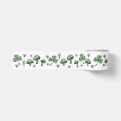 Ruban Gros-grain Shamrocks et coeurs verts 3" (Devant)
