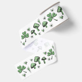 Ruban Gros-grain Shamrocks et coeurs verts 3" (Dos)