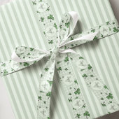 Ruban Gros-grain Shamrocks verts monographiés par sexe