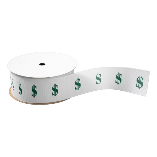 Ruban Gros-grain Signes dollar (Bobine)