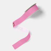 Ruban Gros-grain simple minimum ajouter votre texte nom monogramme (Dos)