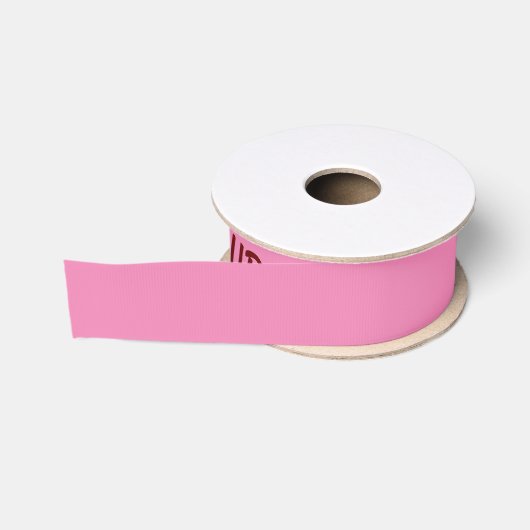 Ruban Gros-grain simple minimum ajouter votre texte nom monogramme (Bobine)