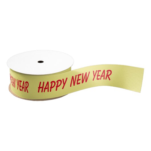 Ruban Gros-grain simple minimum ajouter votre texte nom monogramme (Bobine)