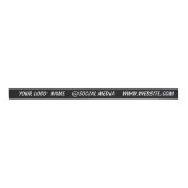 Ruban Gros-grain simple minimum ajouter votre texte nom monogramme  (Devant)