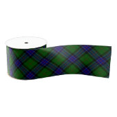 Ruban Gros-grain Sinclair tartan bleu vert plaid (Bobine)