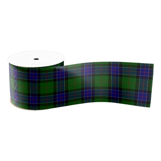 Ruban Gros-grain Sinclair tartan bleu vert plaid (Bobine)