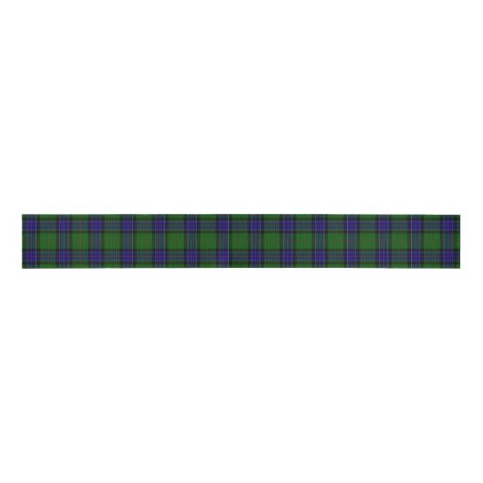 Ruban Gros-grain Sinclair tartan bleu vert plaid (Devant)