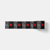 Ruban Gros-grain Soleil rouge noir blanc zen (Devant)