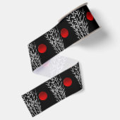 Ruban Gros-grain Soleil rouge noir blanc zen (Dos)