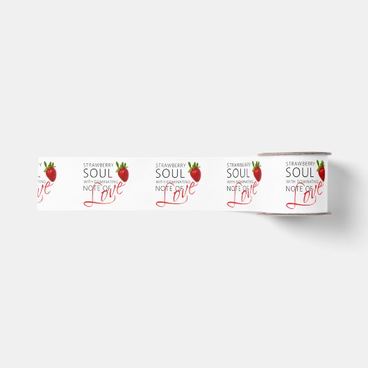 Ruban Gros-grain Soul aux fraises (Devant)