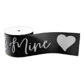 Ruban Gros-grain Soyez ma Parties scintillant blanche Valentine's (Bobine)