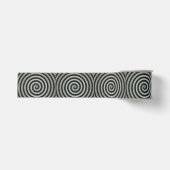Ruban Gros-grain spirale noire et blanche (Devant)