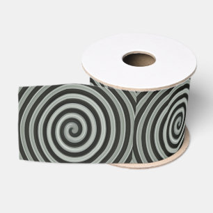 Ruban Gros-grain spirale noire et blanche