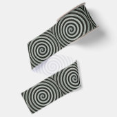 Ruban Gros-grain spirale noire et blanche (Dos)