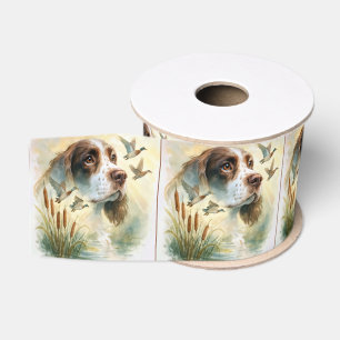 Ruban Gros-grain Springer Spaniel et Mallard Duck Double exposition