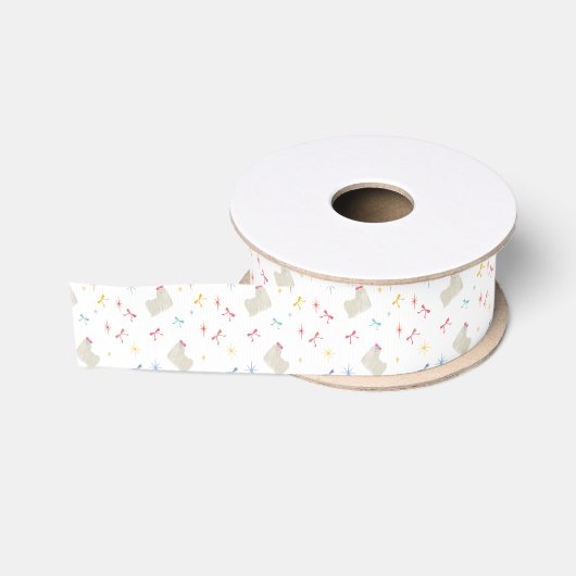 Ruban Gros-grain Starry Sparkle mignon voeu chiot (Bobine)