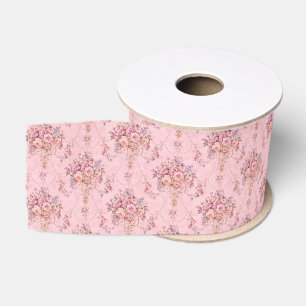 Ruban Gros-grain Style victorien rose français antique Rococo flora