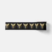 Ruban Gros-grain Symbole caducee polygonal or (Devant)