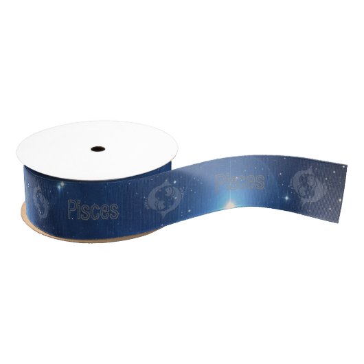 Ruban Gros-grain Symbole de Pisces (Bobine)