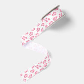 Ruban Gros-grain Tache de léopard en rose (Dos)