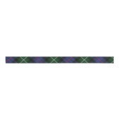 Ruban Gros-grain Tartan classique rustique vert plaid (Devant)