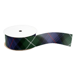 Ruban Gros-grain Tartan classique rustique vert plaid