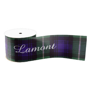 Ruban Gros-grain Tartan d'écossais de plaid de clan de Lamont