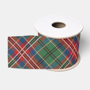 Ruban Gros-grain Tartan Rouge Vert MacCulloch