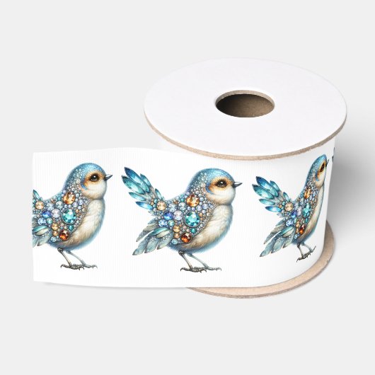 Ruban Gros-grain Thème Bling Birds (Bobine)