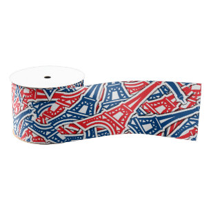 Ruban Gros-grain Tour Eiffel, motif de la France