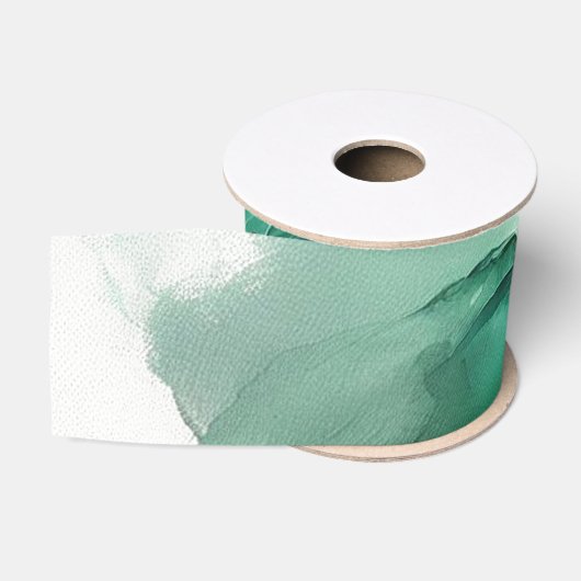 Ruban Gros-grain Tourbillons Vert Emeraude (Bobine)