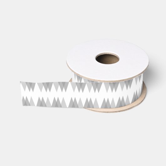Ruban Gros-grain Triangles gris (Bobine)
