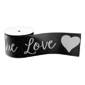 Ruban Gros-grain True Love White Parties scintillant Valentine's Gr (Bobine)