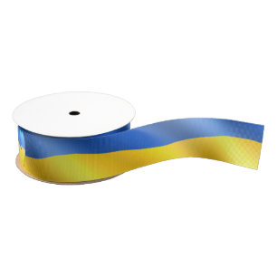 Ruban Gros-grain Ukraine - Soutien - Liberté Paix - drapeau ukrain