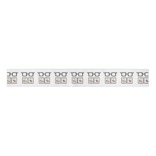Ruban Gros-grain Verres nerd mignons Zwp34 d'élément chimique