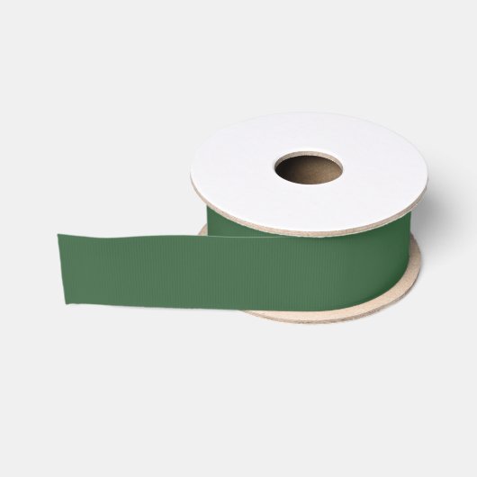 Ruban Gros-grain Vert Chasseur Uni (Bobine)