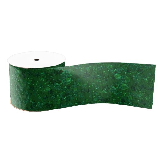 Ruban Gros-grain Vert, confetti, parties scintillant (Bobine)