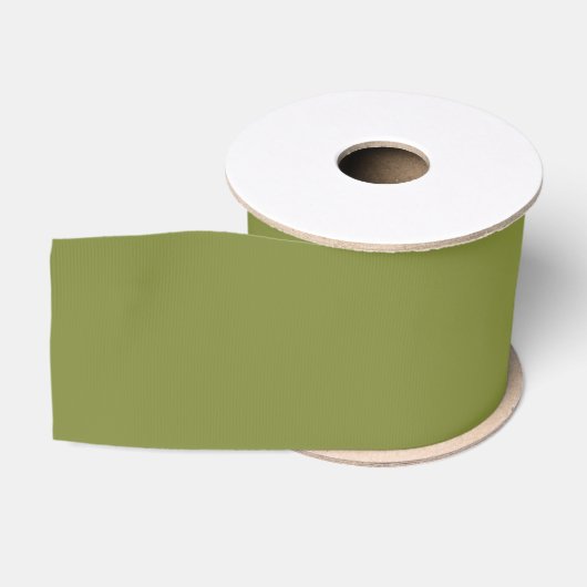 Ruban Gros-grain Vert olive uni élégant (Bobine)
