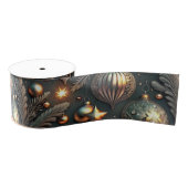 Ruban Gros-grain Vintage Holiday Ornaments Pattern (Bobine)