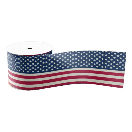 Ruban Gros-grain Vintage Style Patriotic American Flag (Bobine)