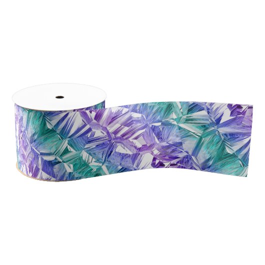 Ruban Gros-grain virtual reality inverted, pale crystal gradient : (Bobine)