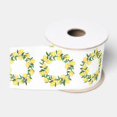 RUBAN GROS-GRAIN WATERCOLOR LEMONS (Bobine)