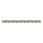 Ruban Gros-grain Watercolor Mardi Gras Plaid (Devant)