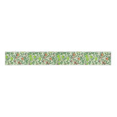 Ruban Gros-grain William Morris Fruits exotiques, Lime Green (Devant)